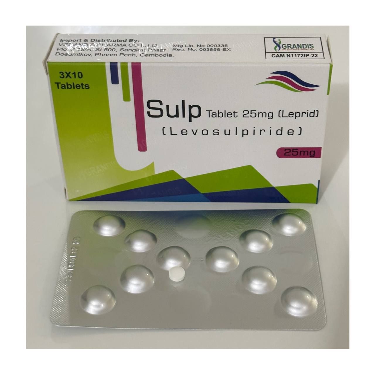 Sulp levosulpiride 25mg semos (box/30tab) - បាយមេដ ខេមបូឌា - Buymed ...